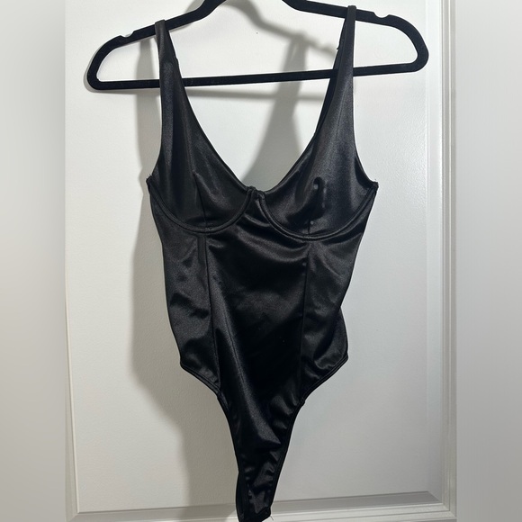 Forever 21 Tops - Forever 21 Black Bodysuit w/ Adjustable Straps, Underwire, and Snap Thong Bottom